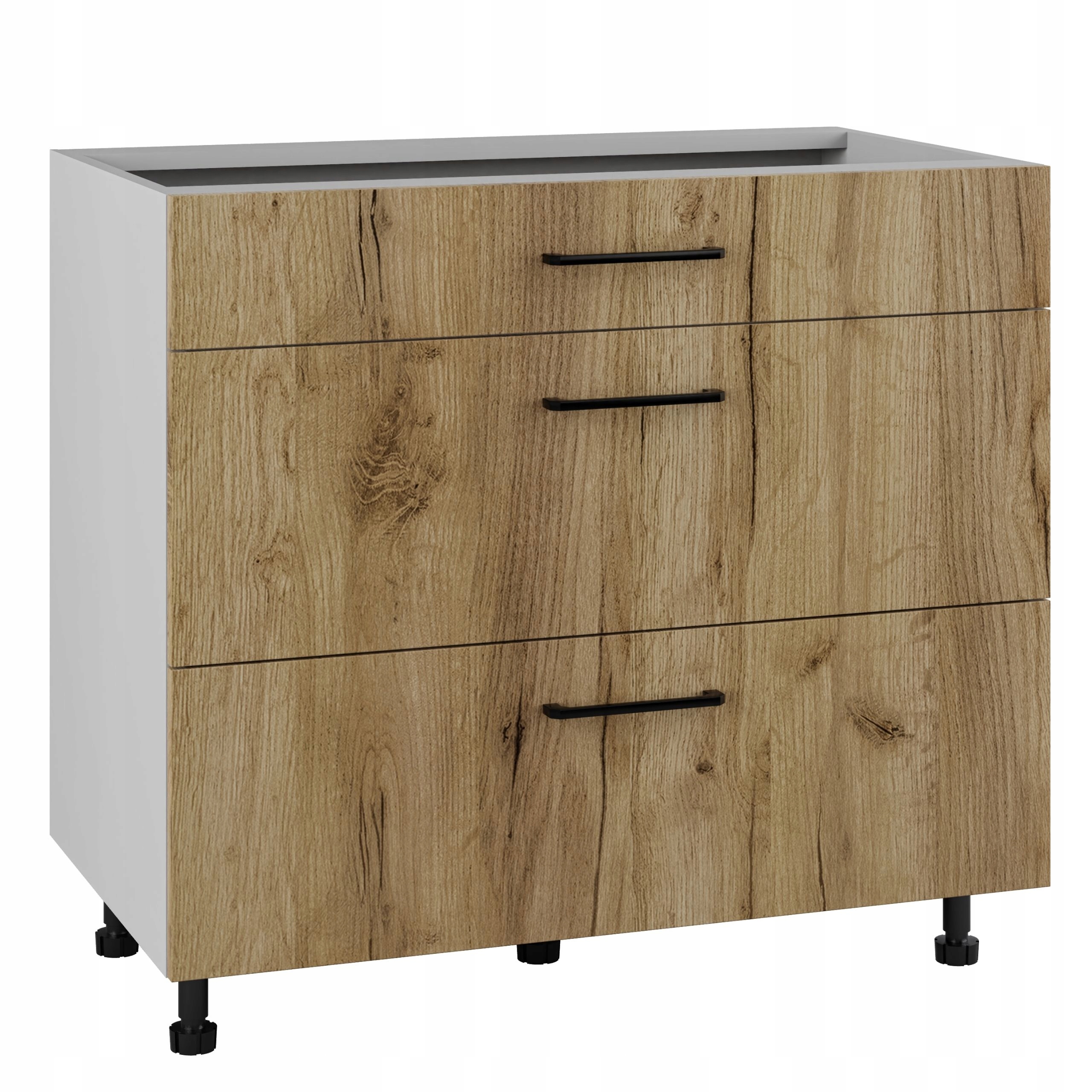 Spodní kuchyňská skříňka s zásuvkami 90 Tafla Dub Craft Zlatý