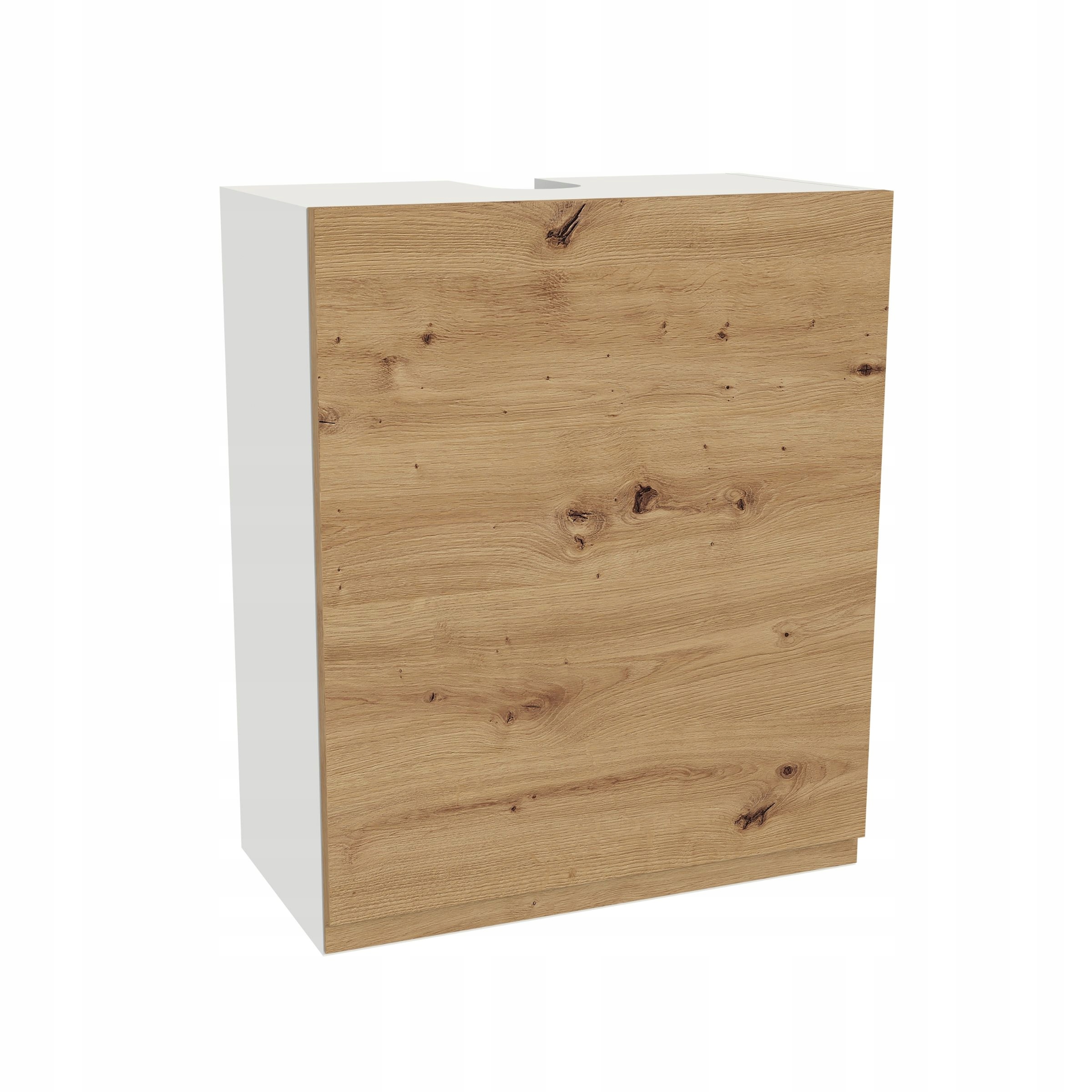 Horná digestorová skrinka 60/72 Frezo Biela predná časť Bezúchytkový dub Artisan