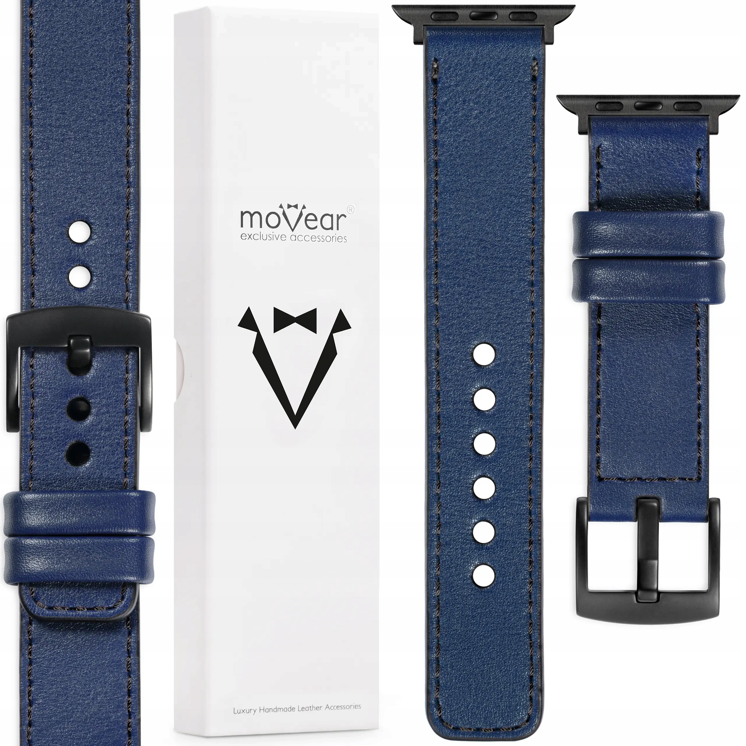 Kožený řemínek pro Apple Watch 10 9 8 7 6 5 Se 42-40 mm Polský Movear