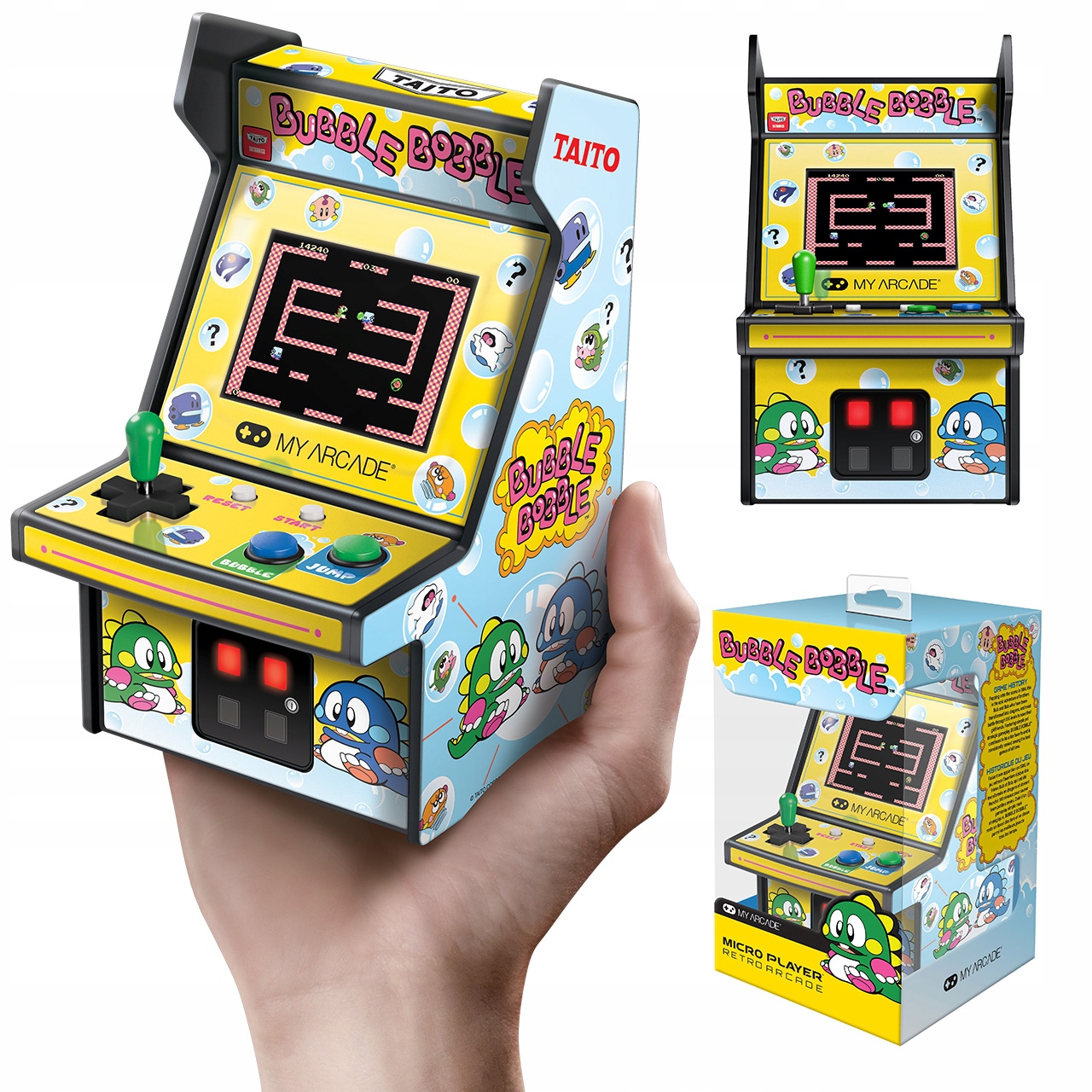 Mini konsola retro przenośna gra Bubble Bobble Micro Player