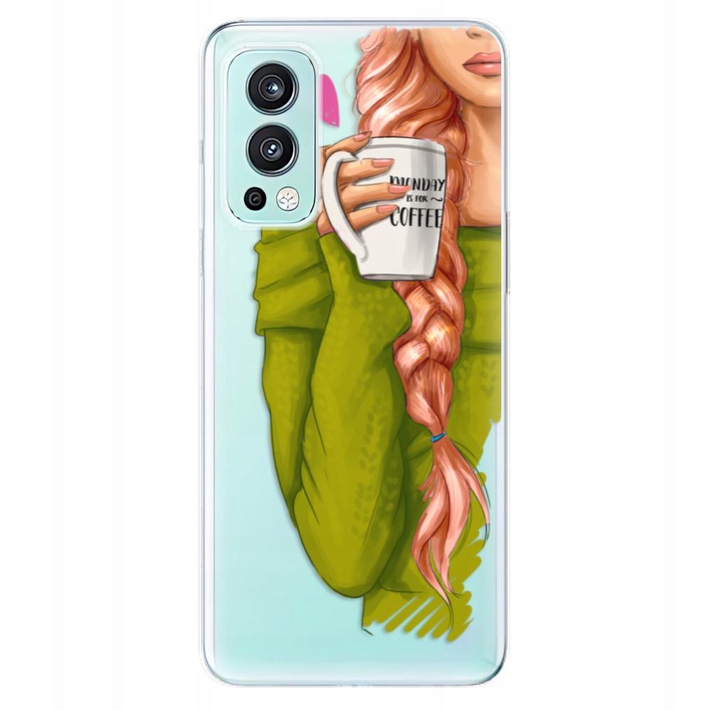 Silikonowe etui iSaprio My Coffe and Redhead Girl OnePlus Nord 2 5G