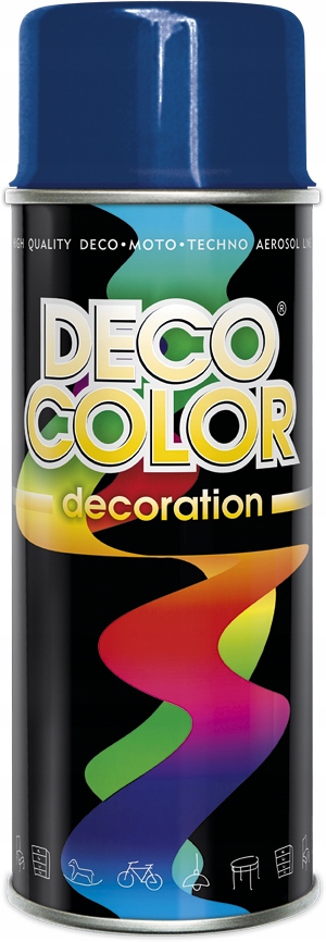 Lakier Spray Farba niebieski ciemny Ral 5010 Deco Color 400ml