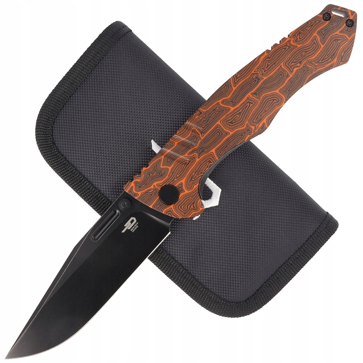 Nůž Bestech Keen II Black Orange Damascus BT2301F