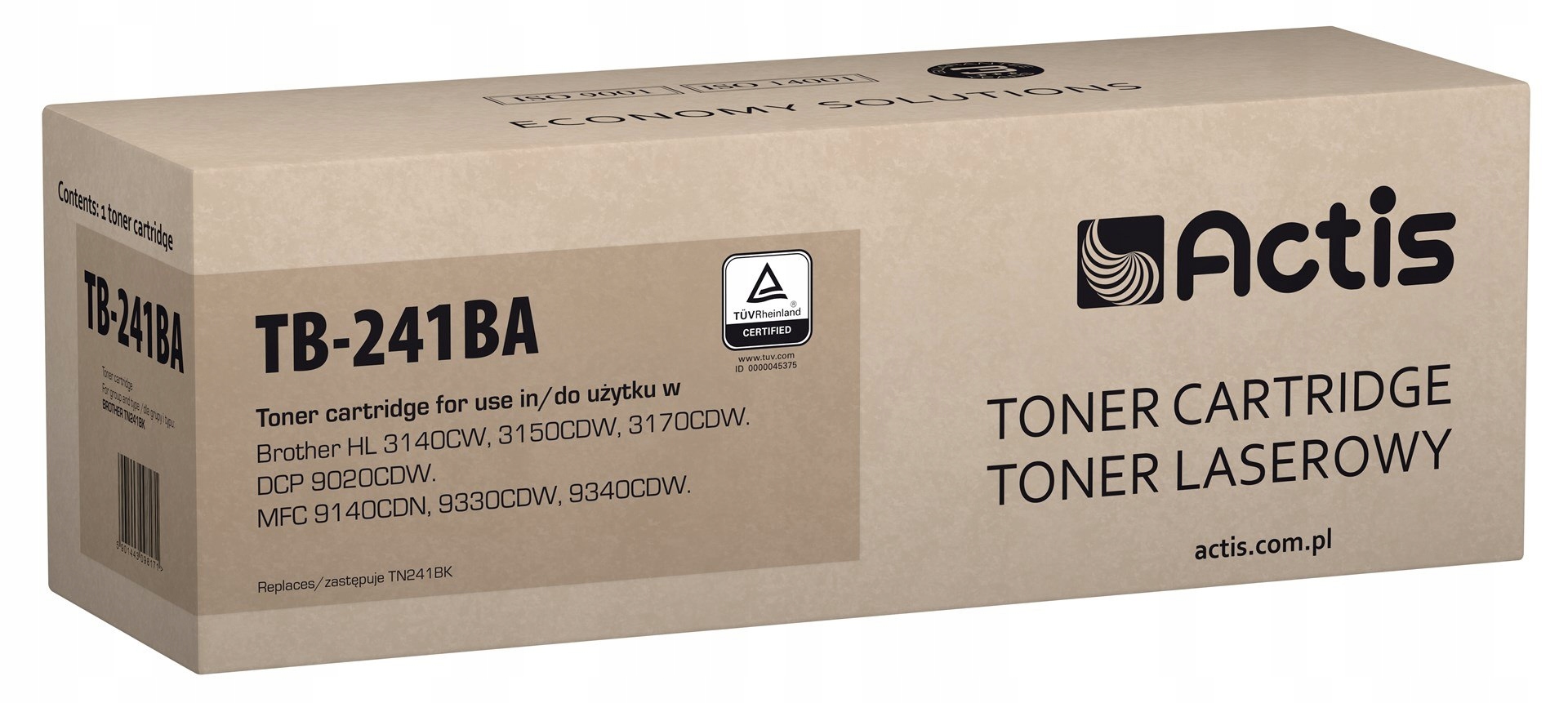 Toner Actis TB-241BA (zamiennik Brother TN-241BK; Standard; 2500 stron; cza