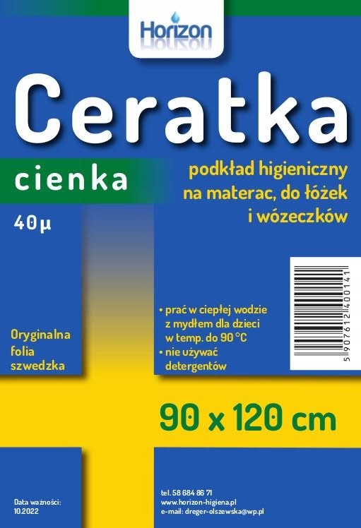 

Horizon Ceratka higieniczna cienka 40 µ 90x120