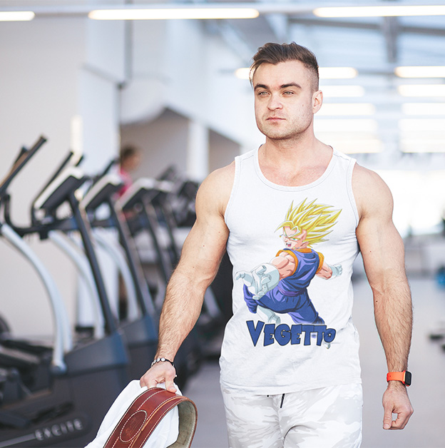 TANK TOP DRAGONBALL VEGETTO Dekolt okrągły