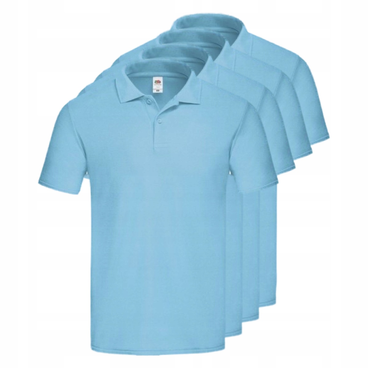 4x Pánské Polokošile Originál Fruit of the Loom Modré XXL