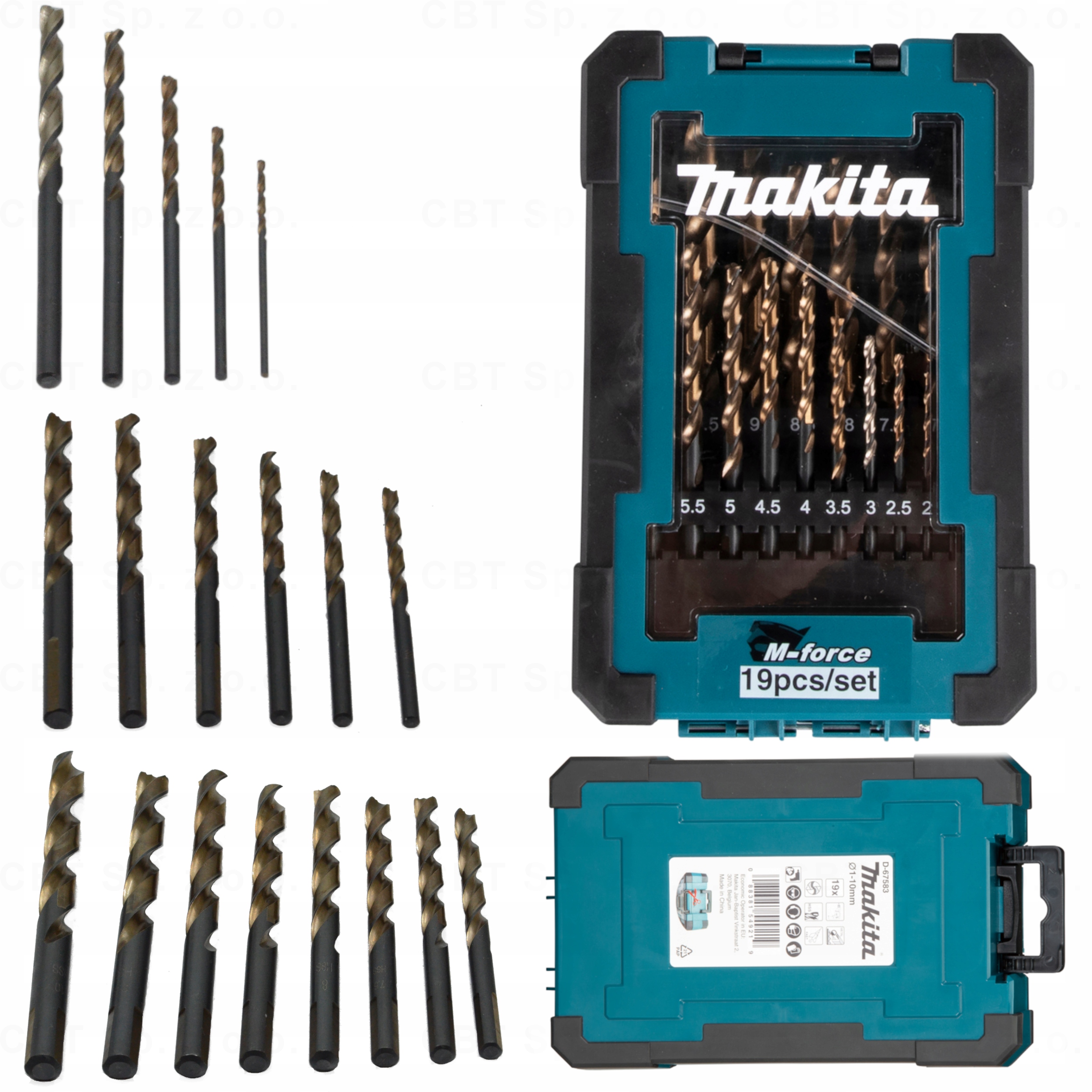 Sada Vrtáků Do Kovu Hss M-force 19 Kusů Vrtáků V Kazetě 1-10 mm