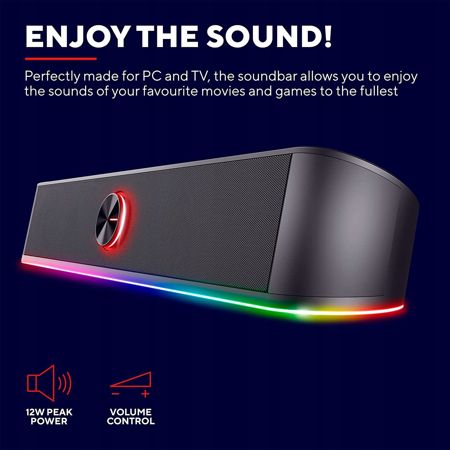 Trust GXT 619 THORNE RGB LED SOUNDBAR 2.0 6 W Marka Trust
