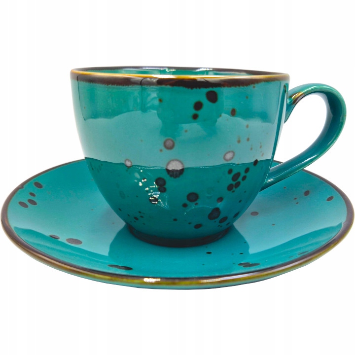 FILIŻANKA+SPODEK ALUMINA COTTAGE TURKUS 300ML