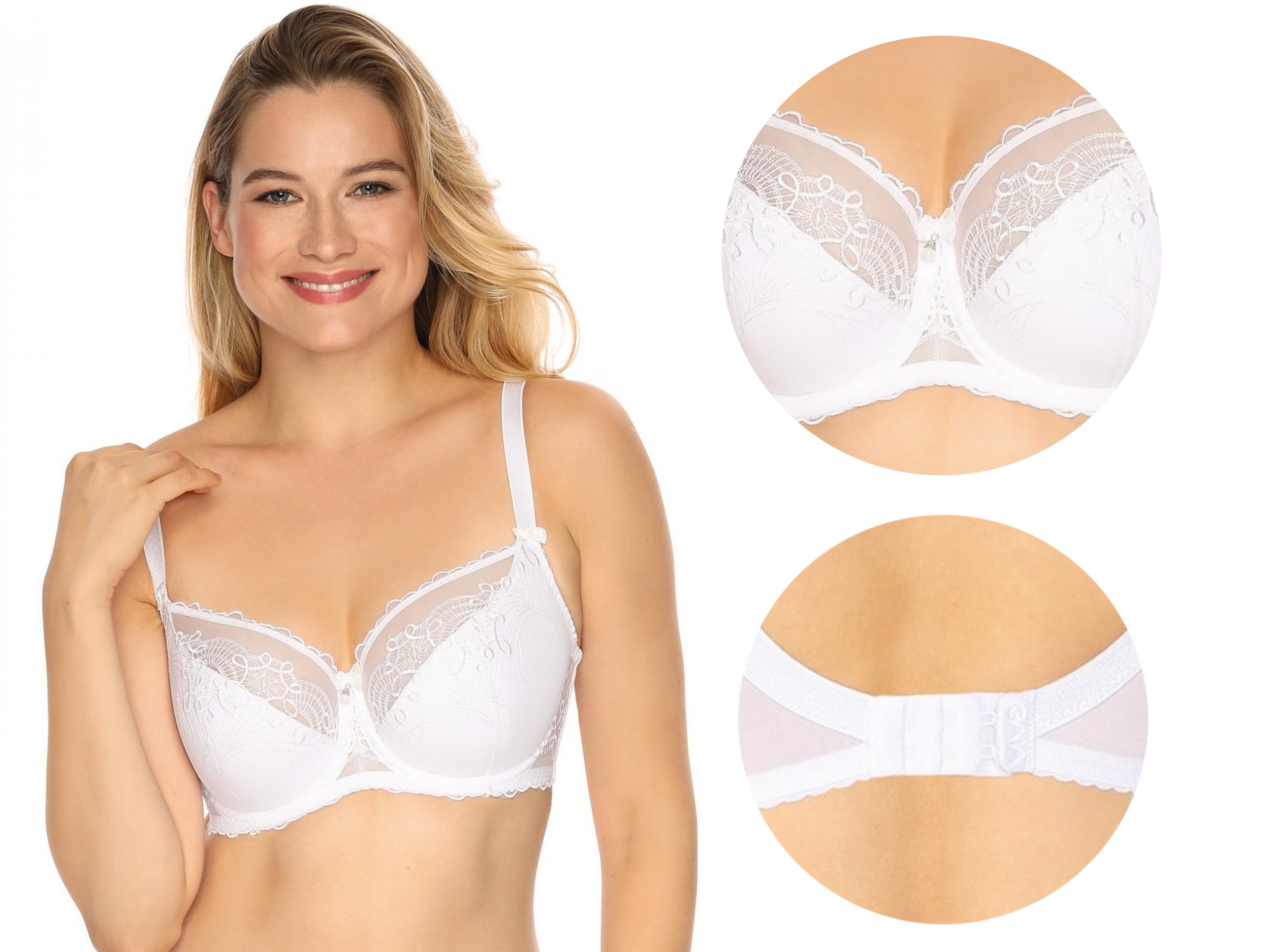 

Biustonosz semi-soft Gaia 933 Adrianna, Biały, 85F