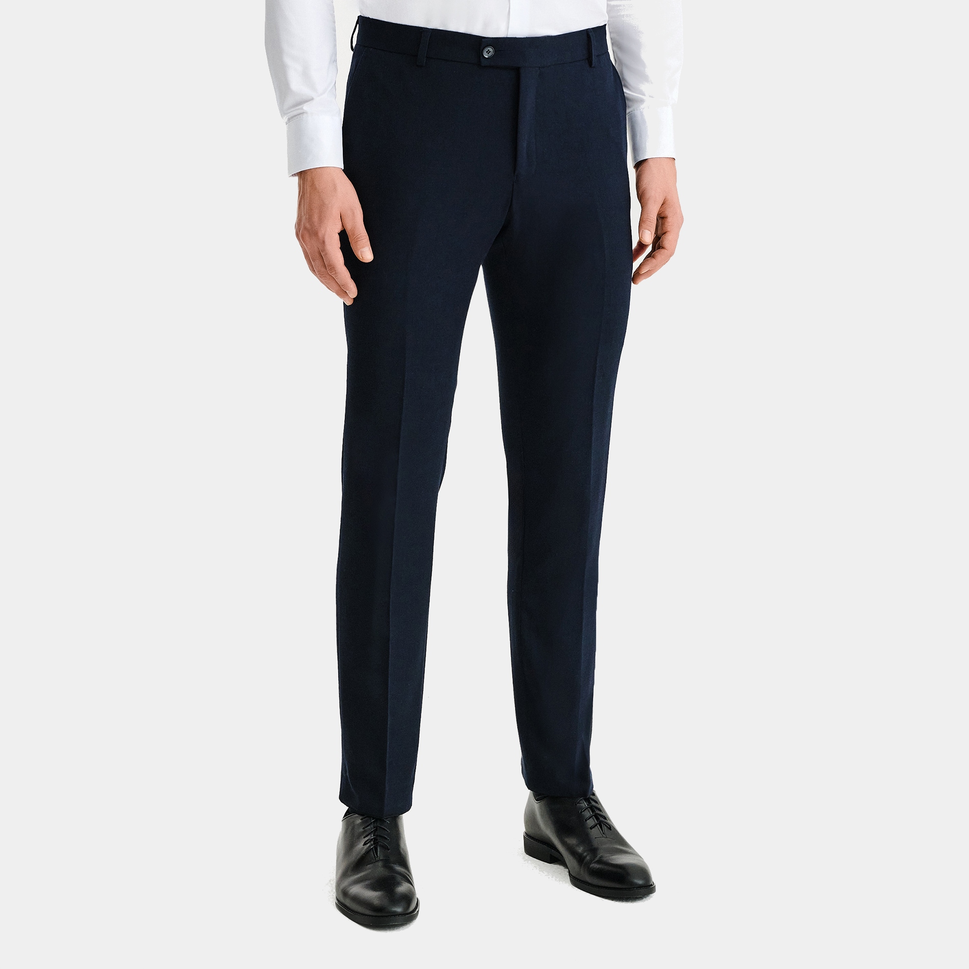 Pako Lorente jednobarevné tmavě modré oblekové kalhoty, vel 88/170