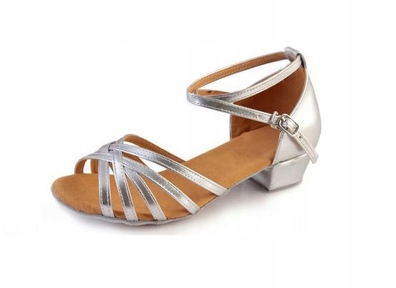 Buty Do Tańca Dla Dzieci 23,5 CM 36 Latino Salsa Srebrne 349