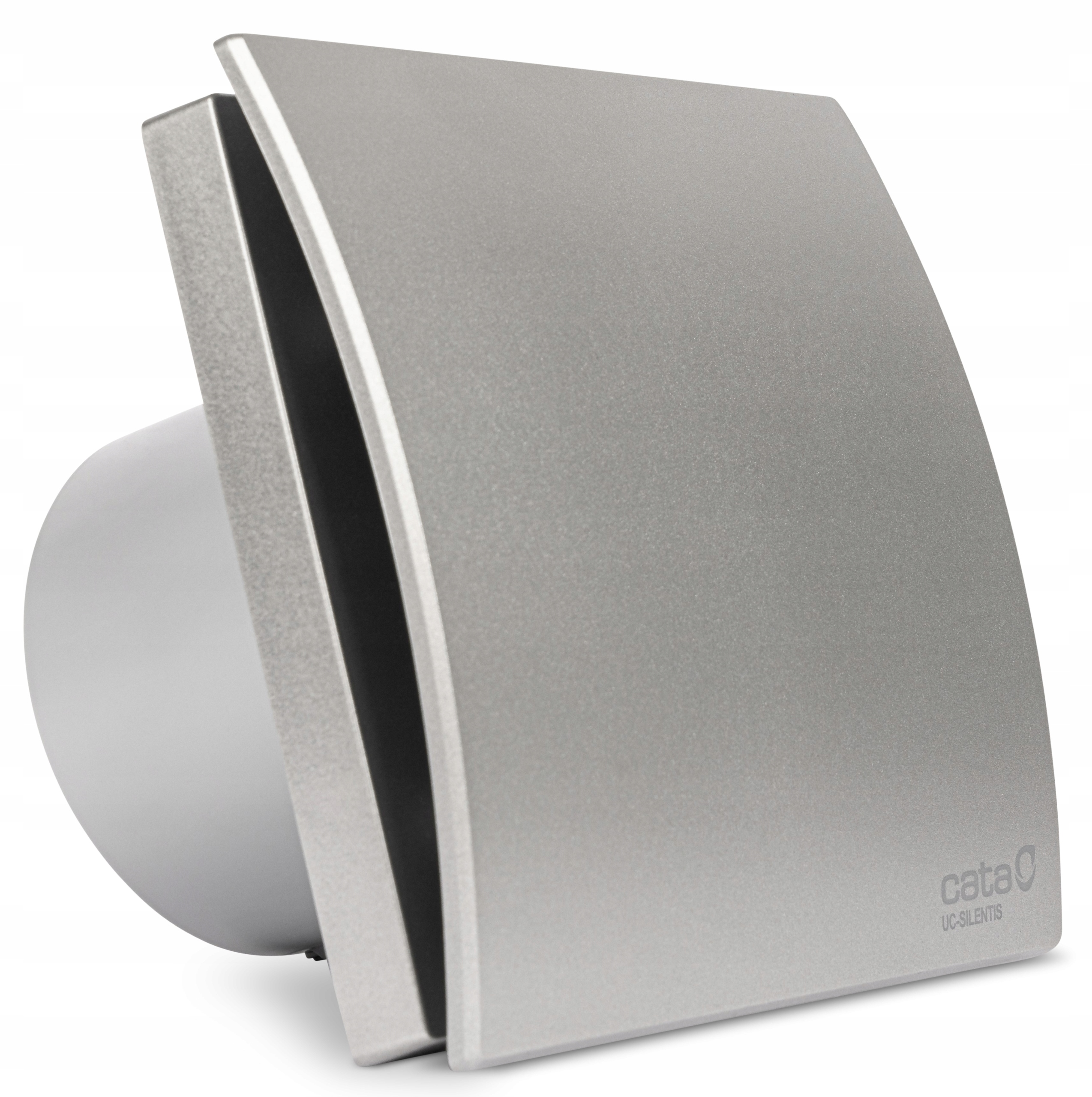 Wentylator łazienkowy srebrny Cata UC10 Silentis, cichy, wydajny klapa