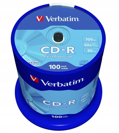 Płyta Cd-r Verbatim Extra Protection Cake 100szt 700MB 52x