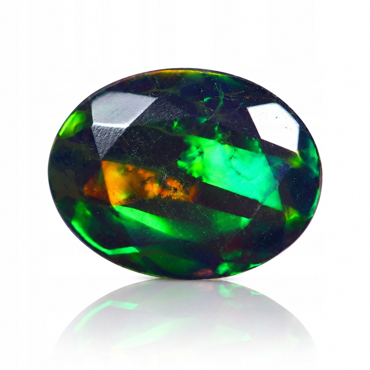 Přírodní opál černý 1.07 ct Ovál Etiopie certifikát Wbd