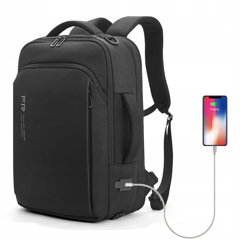 Trzykomorowa torba/plecak na laptopa 15,6 FRN3821 Usb powiększany wodoodpor