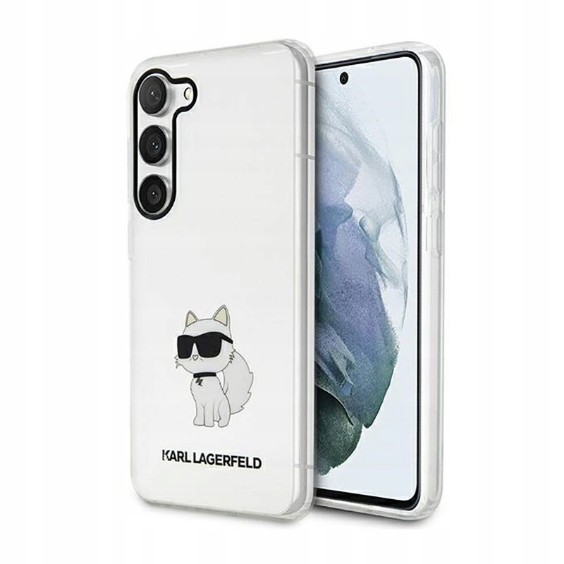 Etui Karl Lagerfeld Ikonik Choupette na Samsung Galaxy S23 przezroczyste