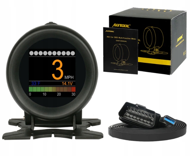 Autool x60 Wyświetlacz HEAD-UP HUD OBD2 LED LCD
