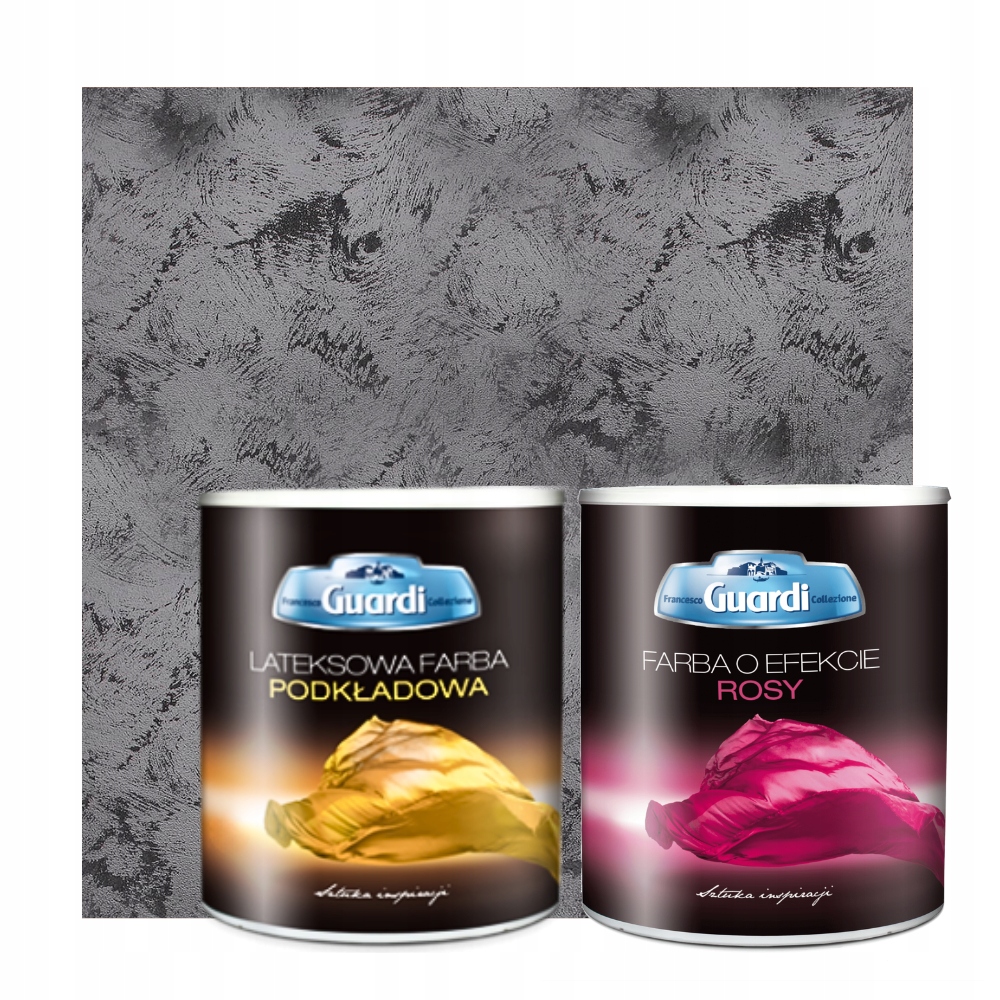 Dekoracyjna Farba o Efekcie Rosy Podkład Czarna Perła 1L Guardi