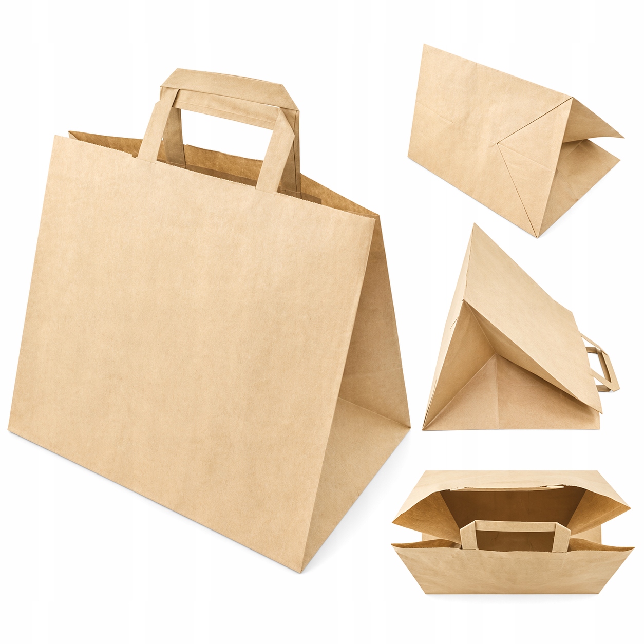 Torby Papierowe Cateringowe 32x22x24,5cm Torebki Prezentowe Zakupowe Karton