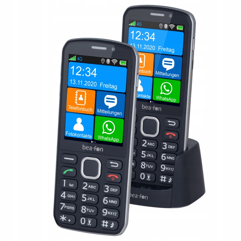 Telefon komórkowy Bea-fon SL860 512 Mb 4 Gb 4G Silver Line Nowy S.T.38