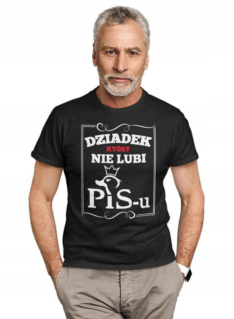 

Koszulka Męska Dziadek Nie Lubi Pis