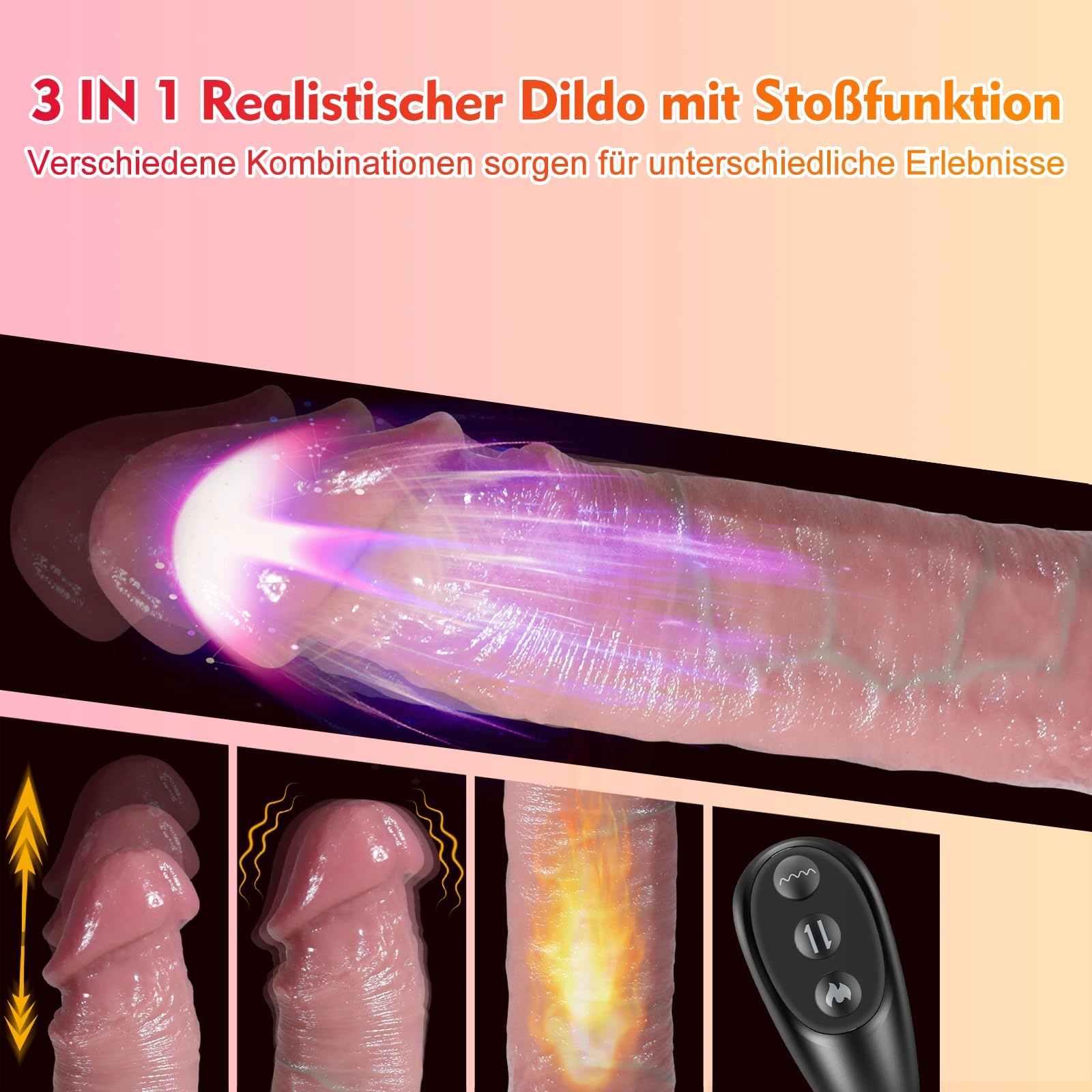 REALISTISCHE DILDOS Wibrator Dla Kobiet Z Funkcją Grzania I Wibracjami — miniatura 2