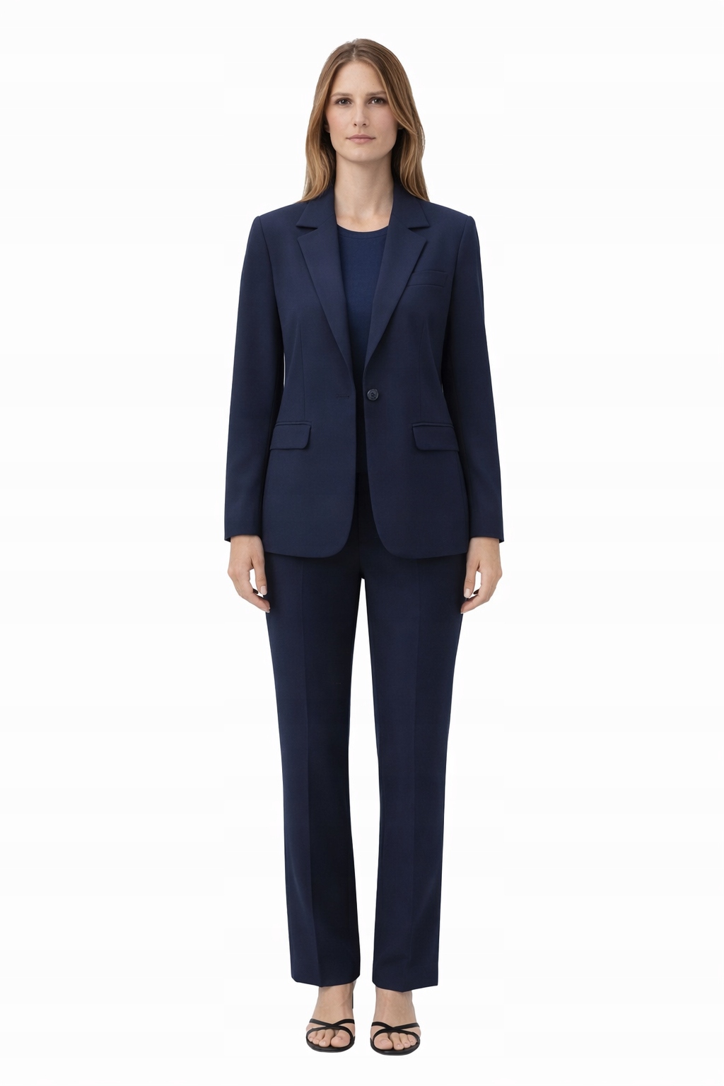 Silvian Heach Modré Klasické Sako S Knoflíky A Kapsami 42 I4C