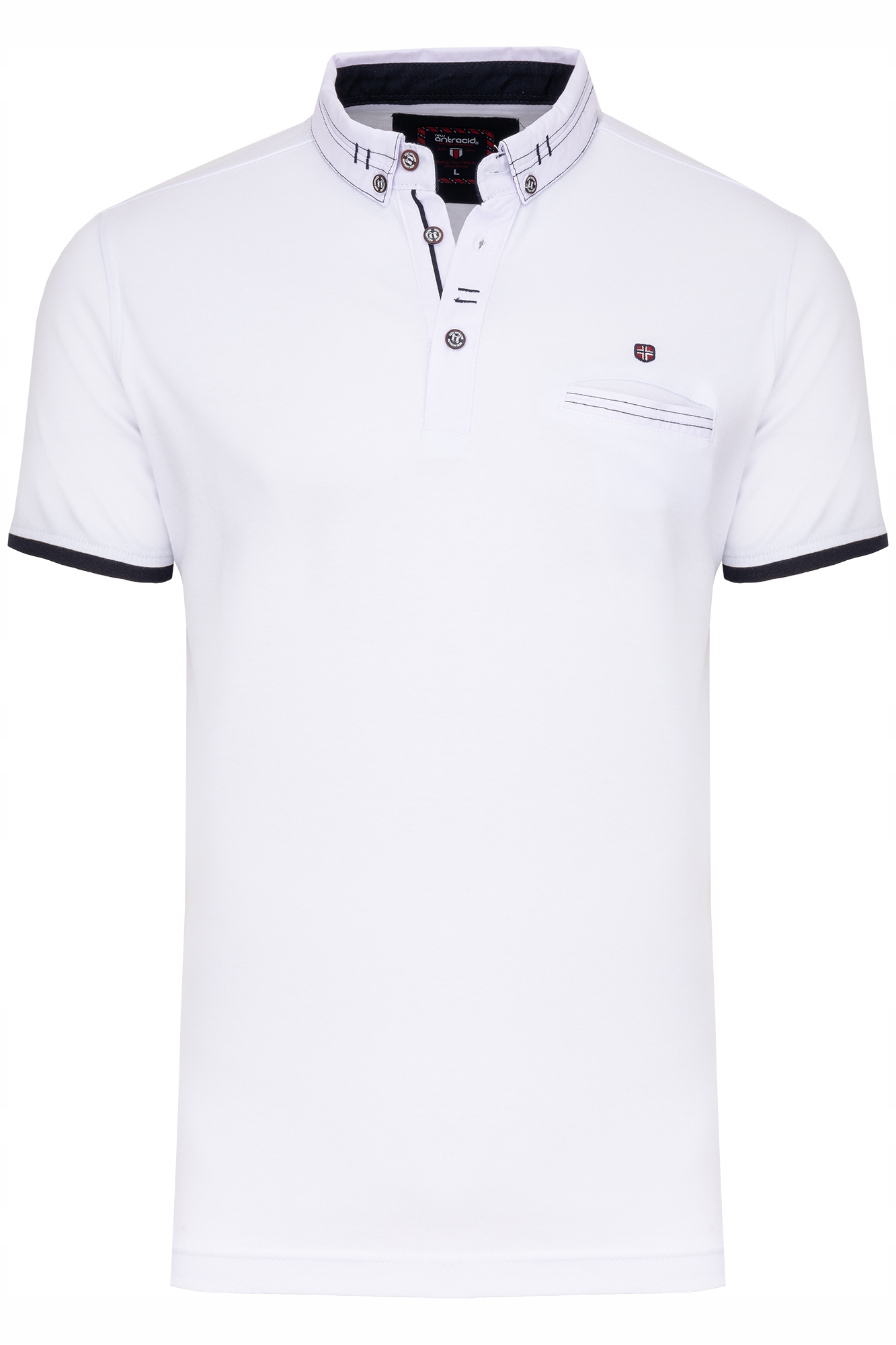 

Koszulka Męska Polo Premium Biała Bawełniana: 3XL