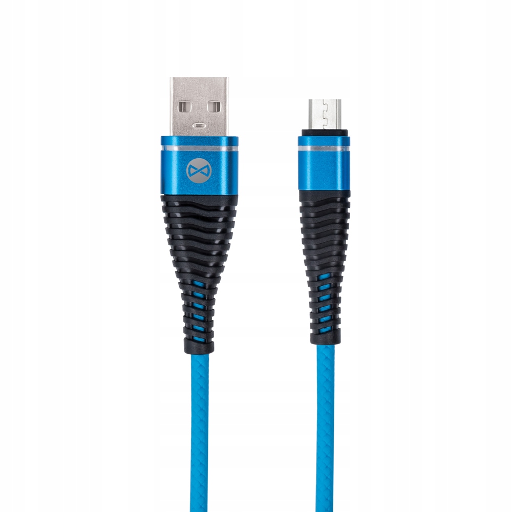 

Kabel Forever micro-USB Shark niebieski 1m 2A