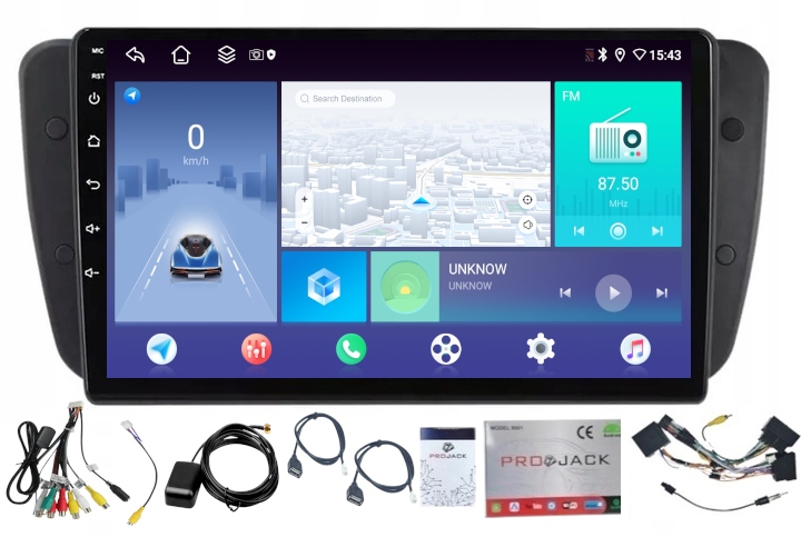 Rádio Navigácia Android Carplay Seat Ibiza 6J 2008-2017 4GB 64GB Sim