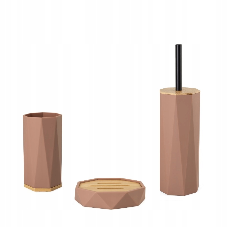 Koupelnový set z Abs a bambusu Pantone Mocha Mousse