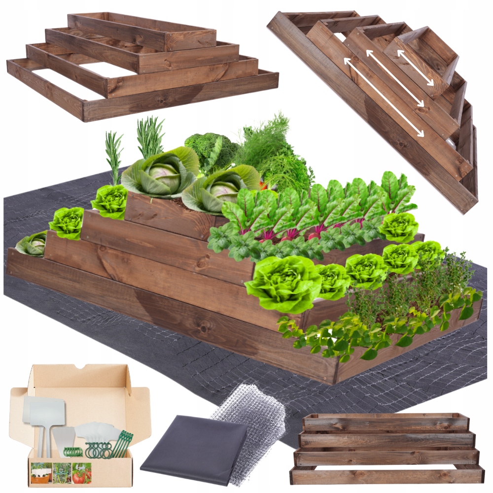 Kaskádová skříň regulovatelná impregnace květináč zeleninový záhon 36x120x100