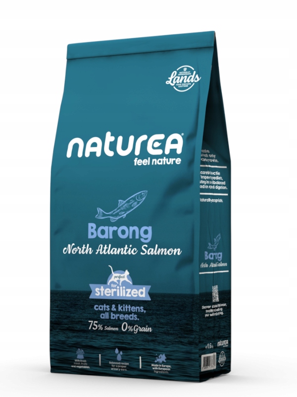 Naturea Barong Salmon Dla Kociąt I Kotów Sterylizowanych 1,6 Kg