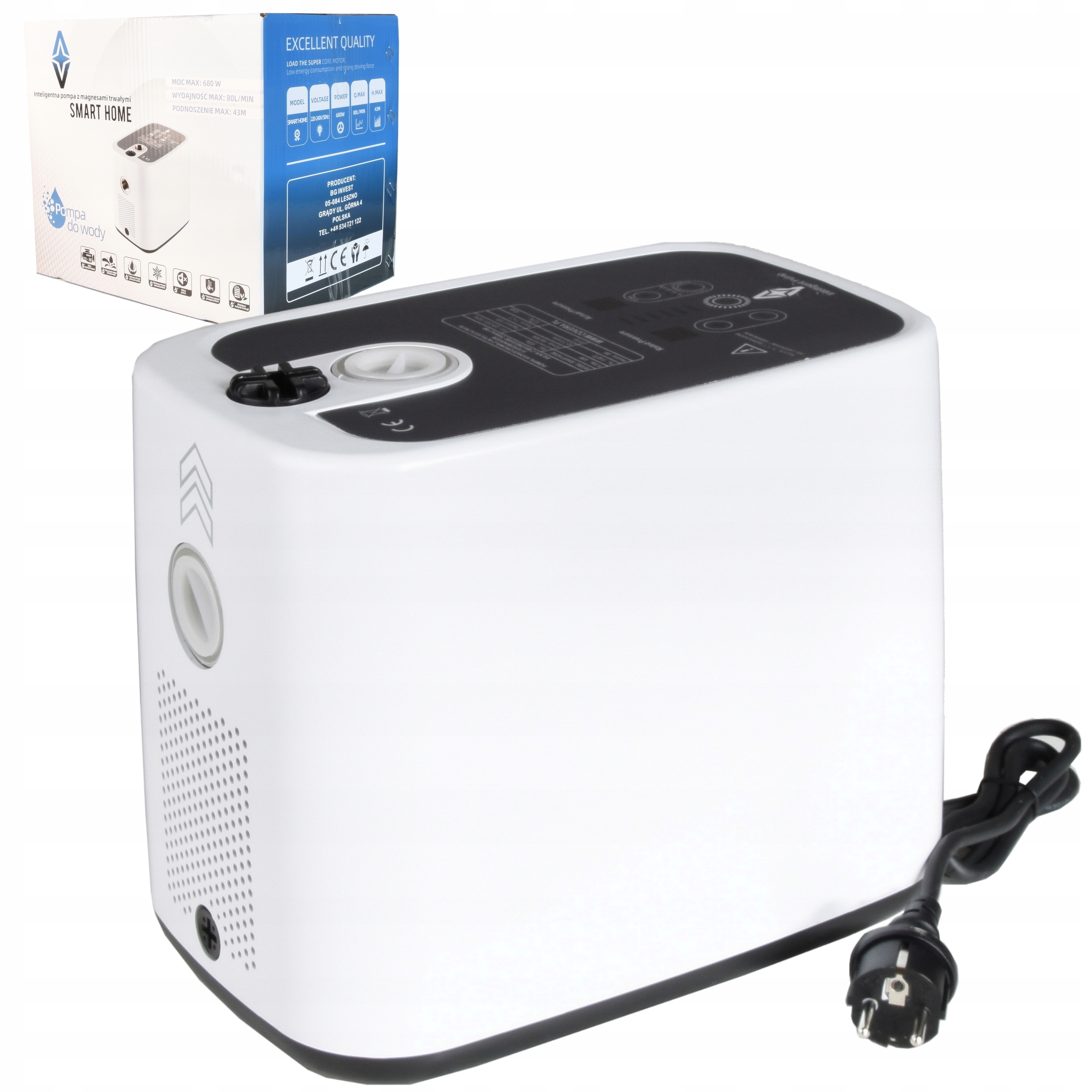 Pompa Hydroforowa Z Falownikiem Smart Home 80L/MIN 680W Hydrofor Inwerter