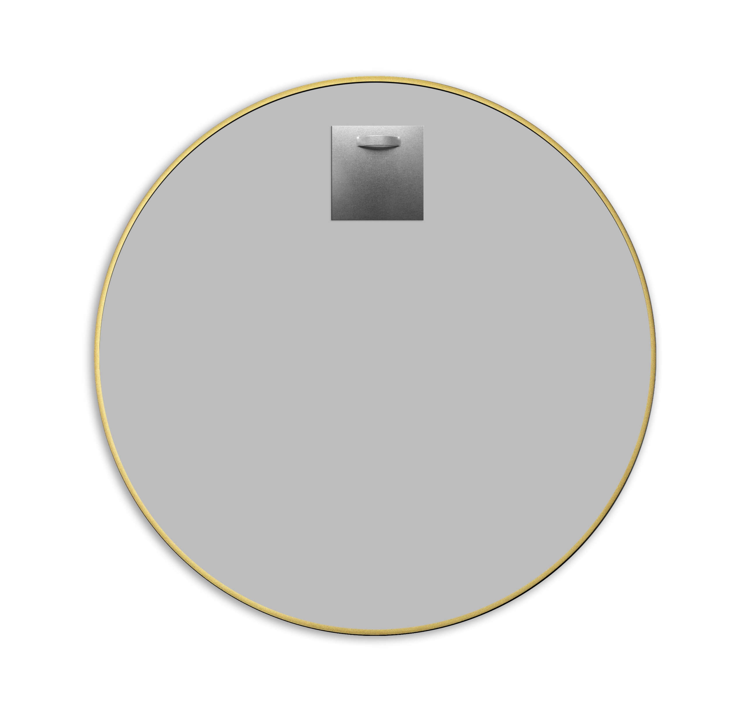 LUSTRO ZŁOTE OKRĄGŁE 50 WĄSKA ALUMINIOWA RAMA LOFT Szerokość 500 mm