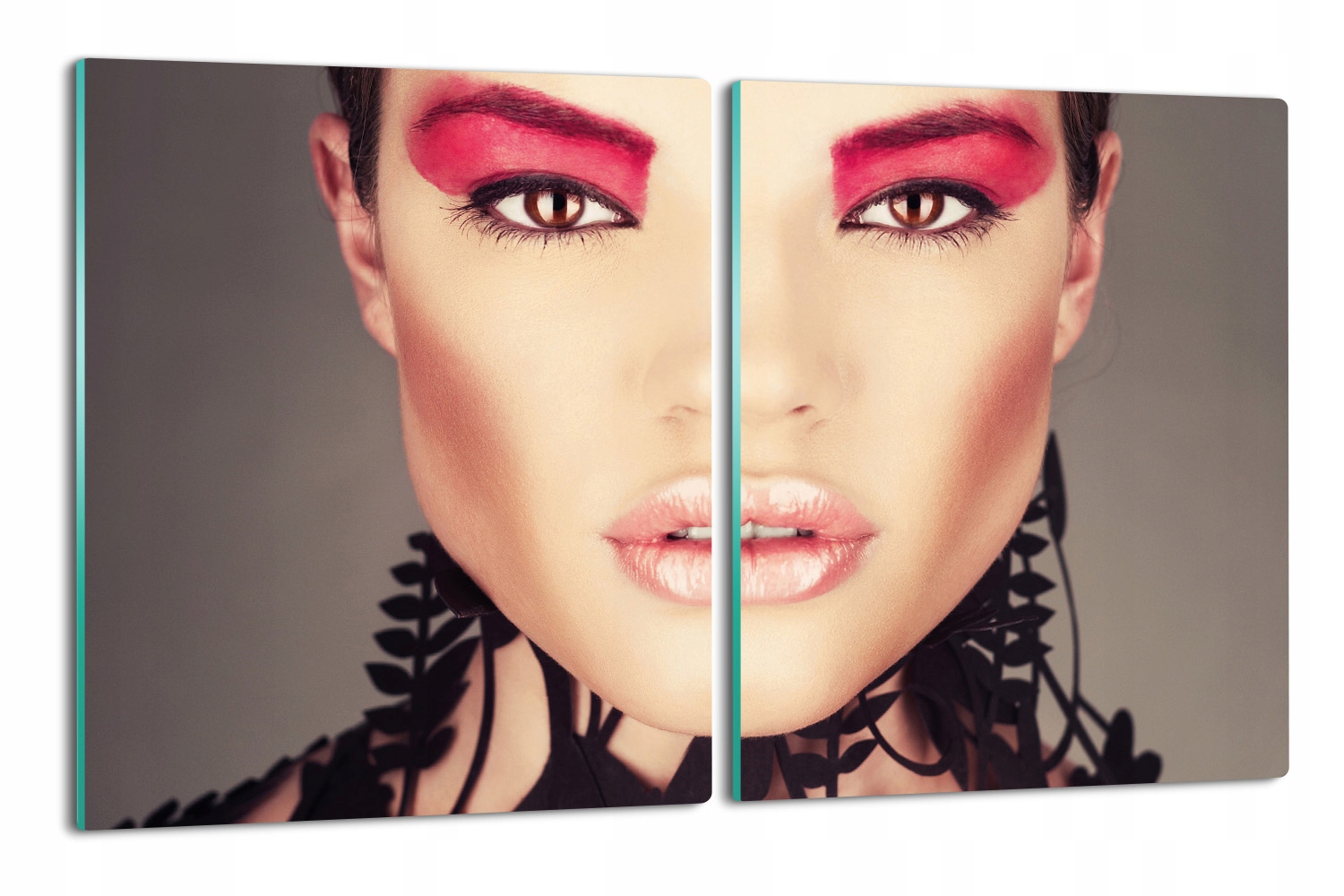 krytka splashback 2x 40x52 skleněná Žena make-up