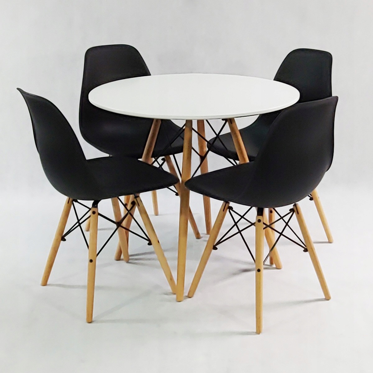 Zestaw stół DSW 60 biały 4 białe krzesła Milano Wielkość stołu 4 osobowy