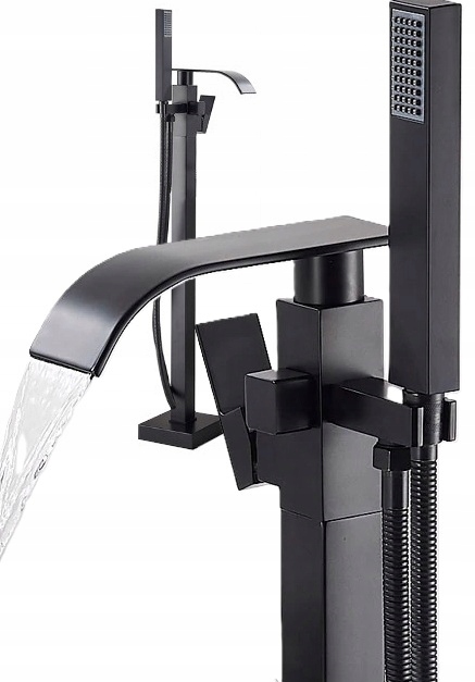 Čierna vaňová batéria Vodopád Black Waterfall