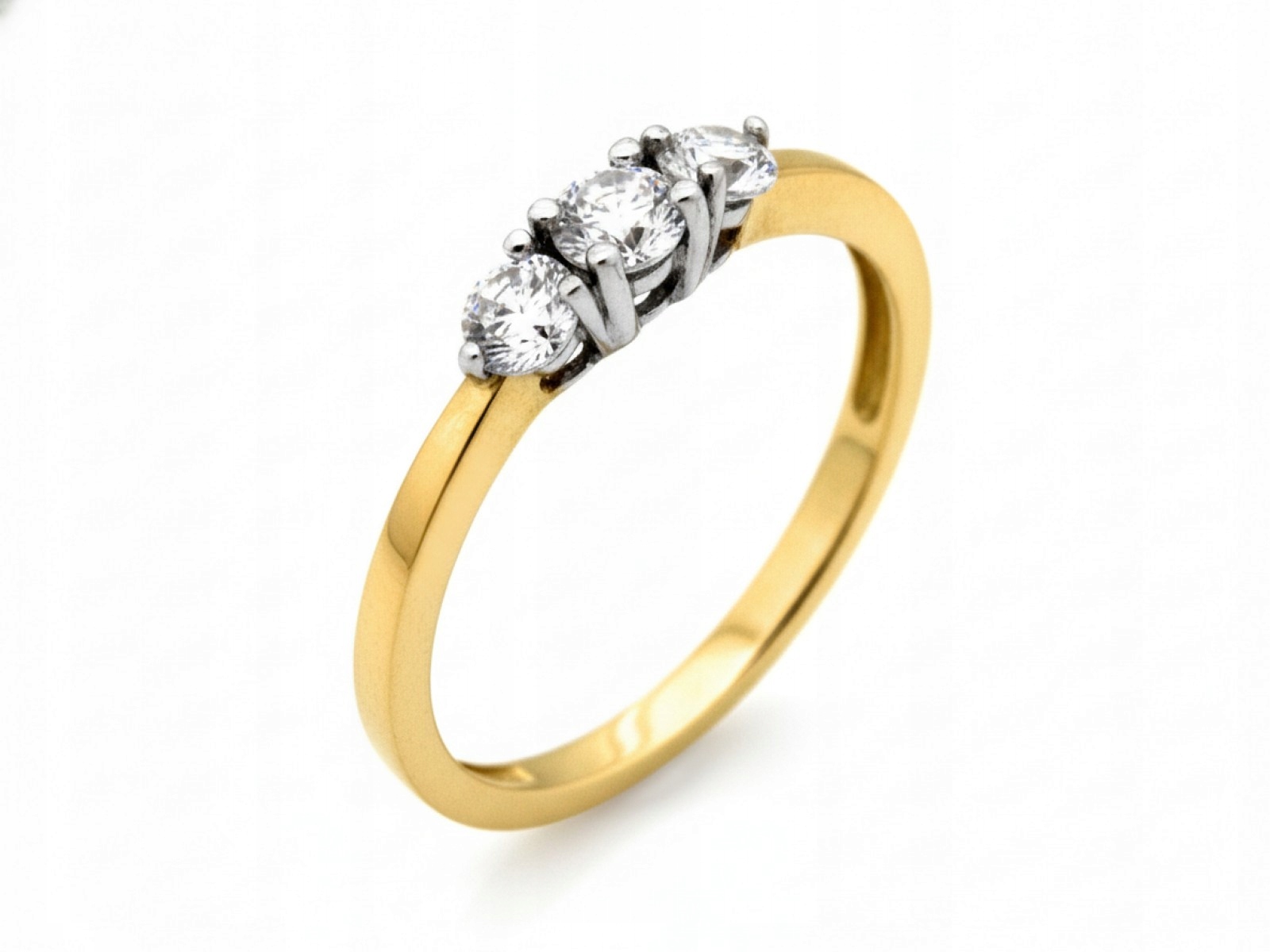 Zlatý prstýnek 585 s kubickou zirkonií, ideální jako módní dárek