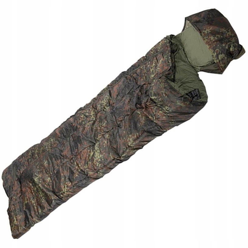 Vojenský turistický spací pytel maskáčový Mil-Tec Pilot Flecktarn