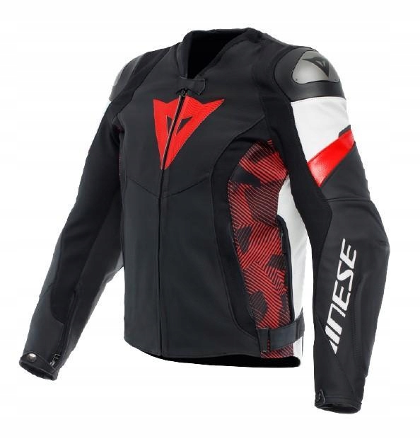 Kožená bunda Dainese Avro 5 čierna/biela/červená 50