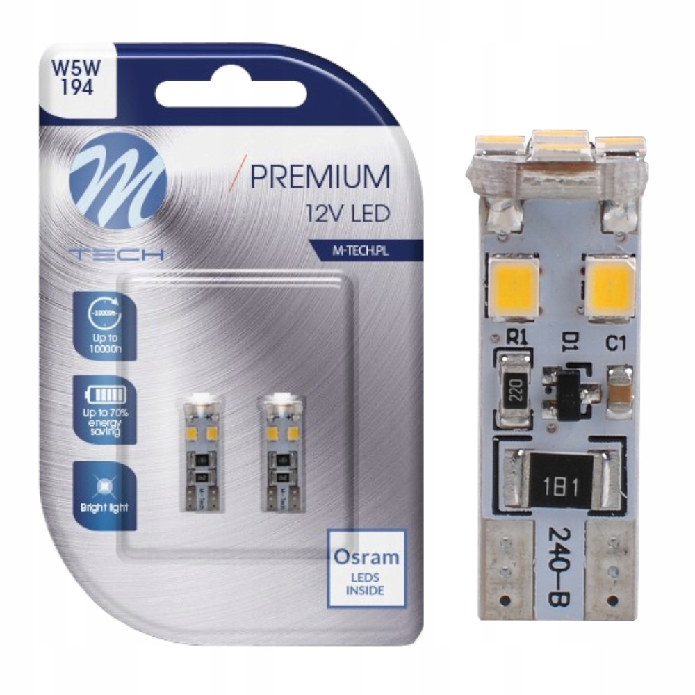 

Postojówki Led Can Bus 8 Smd Diody W5W T10 M-tech