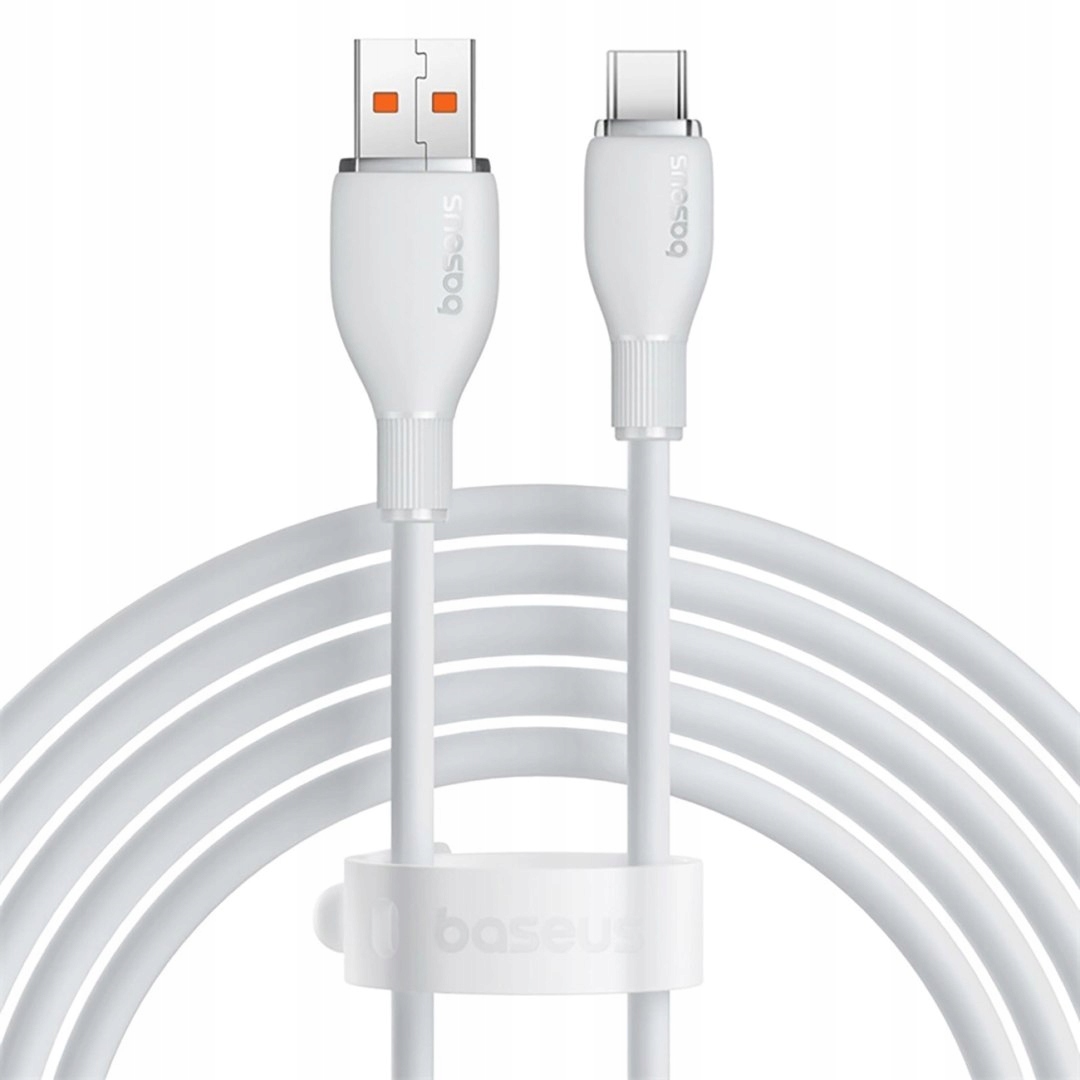Kabel Baseus Pudding 100W Usb-a Usb-c 1,2m biały