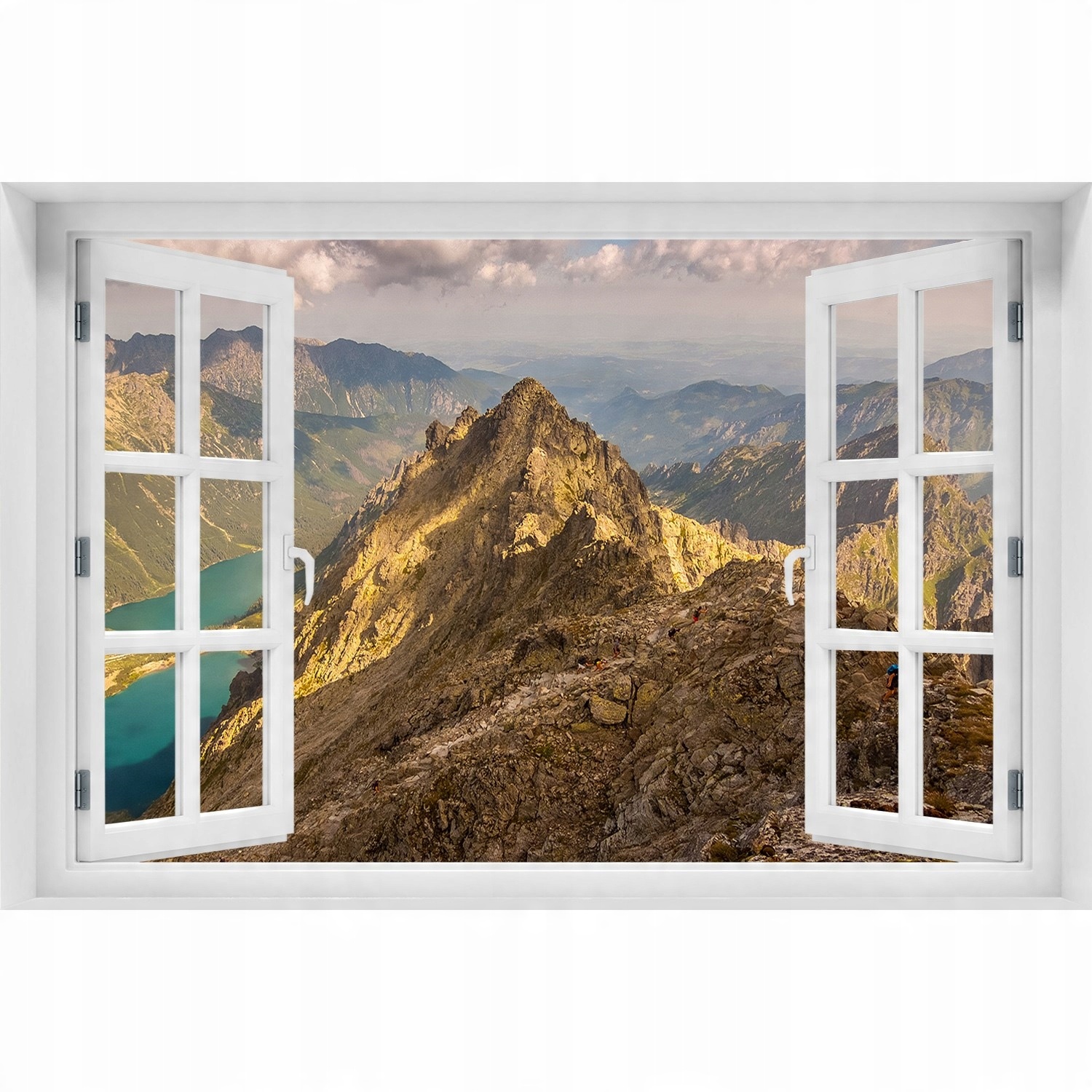 

3D Okno Naklejka na ścianę Morskie oko Tatry