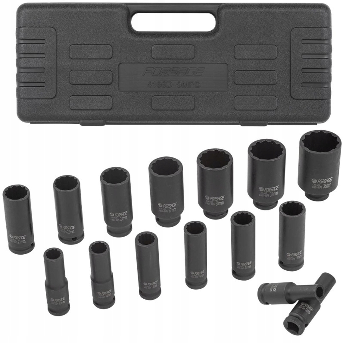 

Komplet nasadek udarowych długich 1/2" 10-36mm
