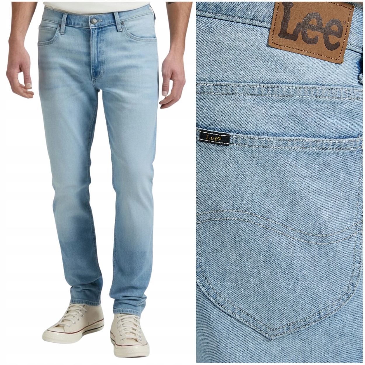 Lee Luke slim Blue Tide letní silně zúžené džínové kalhoty W38 L32
