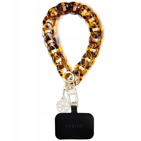 Zawieszka Guess Acrylic 4G Charm brązowa
