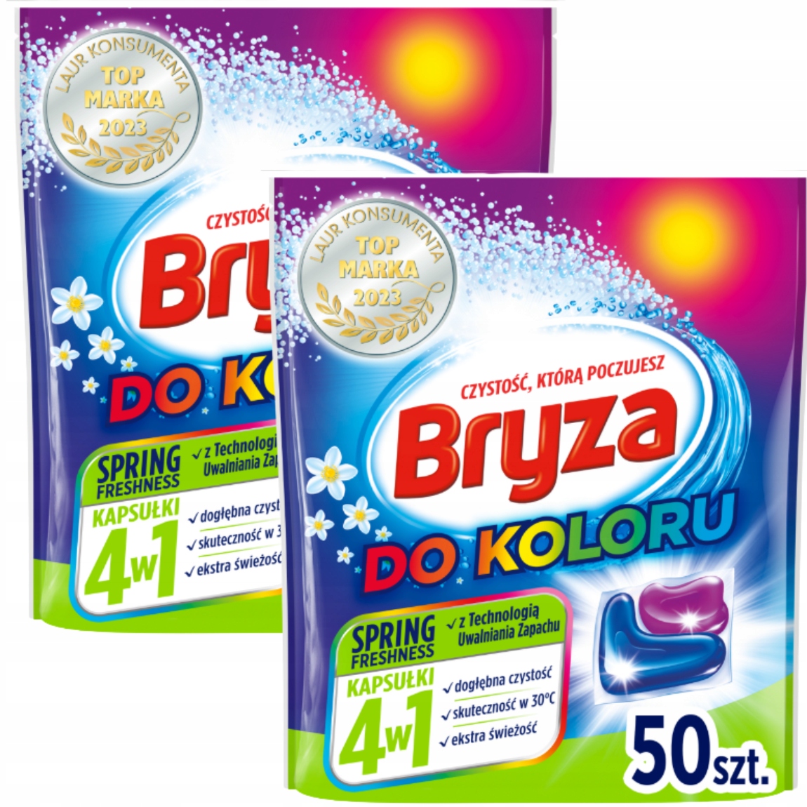 Levně Bryza Kapsle na praní barevného oblečení, tkaniny, čerstvé, čisté prádlo